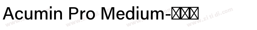 Acumin Pro Medium字体转换